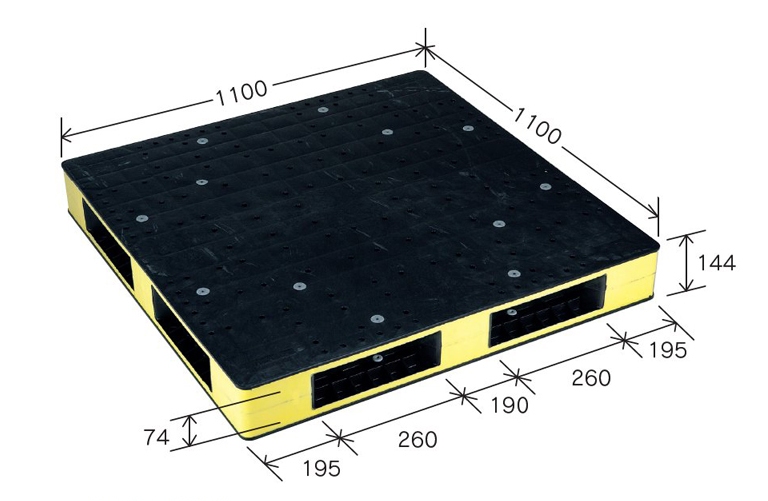 柔らかい 岐阜プラスチック工業 リスパレット HBタイプ ブラック イエロー HB-R4 1111SC